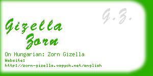 gizella zorn business card